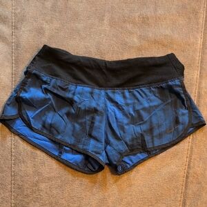 Nike Women's Blue and Black Running Shorts